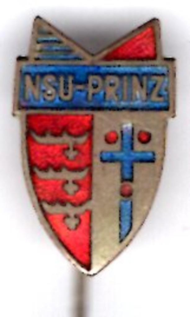 NSU Prinz zilverkleurig auto speldje ( C_057 ), Verzamelen, Speldjes, Pins en Buttons, Zo goed als nieuw, Speldje of Pin, Transport