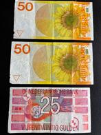 2x 50 gulden en 1x 25 gulden biljet, Postzegels en Munten, Bankbiljetten | Nederland, Ophalen of Verzenden, 50 gulden, Setje