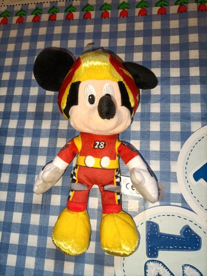 Mickey Mouse formule I coureur knuffel Disney Nicotoy, Kinderen en Baby's, Speelgoed | Knuffels en Pluche, Ophalen of Verzenden