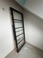 Twee zwarte deuren met glas., Doe-het-zelf en Verbouw, Deuren en Horren, Ophalen, 215 cm of meer, Binnendeur, Nieuw