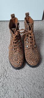 Print laarsjes/ schoenen maat 36 zgan, Bruin, Lage of Enkellaarzen, Ophalen of Verzenden, Zo goed als nieuw