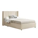 Bed inkl lattenbodem opberg ruimte 140x200, Ophalen, 140 cm, 200 cm, Grijs