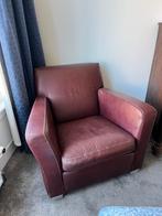 Hele mooie kastanjebruine leren fauteuil, Huis en Inrichting, Fauteuils, Ophalen, Gebruikt, Leer, 75 tot 100 cm