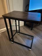 Bijzettafel op wieltjes, Ophalen, 50 tot 100 cm, Rond, Zo goed als nieuw