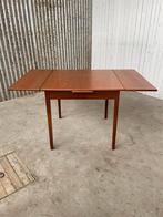 Vintage tafel 140x80 design teakhout 1960 eettafel vierkant, Ophalen of Verzenden