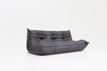 Originele Togo Ligne Roset 3 zits sofa bruin leer beschikbaar voor biedingen