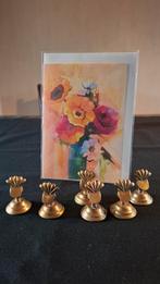 Antieke messing menukaarthouders kaarthouders, Ophalen of Verzenden