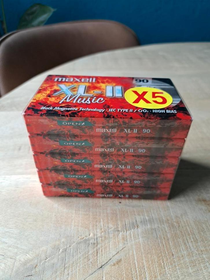 Maxell XL-II Music 90 Cassettebandjes - Nieuw!, Cd's en Dvd's, Cassettebandjes, Nieuw in verpakking, Origineel, 2 t/m 25 bandjes