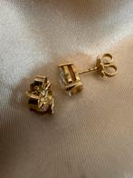 Diamanten oorstekers, Ophalen of Verzenden, Nieuw, Goud