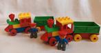 Duplo duwtrein trein met wagon aanhanger en machinist, Ophalen of Verzenden, Zo goed als nieuw, Duplo