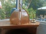Vintage glazen art deco amber bruin hanglamp met bomen, Ophalen, Zo goed als nieuw