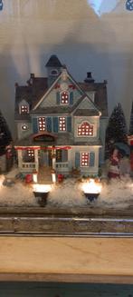 Lemax Kerstdorpje in prachtig windlicht met verlichting, Diversen, Kerst, Ophalen, Zo goed als nieuw