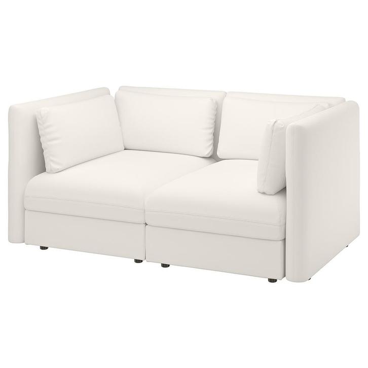Als nieuw - IKEA VALLENTUNA slaapbank met voetenbank wit, Huis en Inrichting, Slaapkamer | Slaapbanken, Zo goed als nieuw, 160 cm