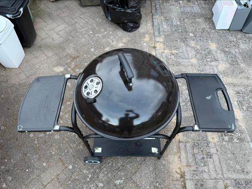 Verrijdbare BBQ met Zijtafels Houtskoolbarbecue Grote Wielen, Tuin en Terras, Barbecue-accessoires, Zo goed als nieuw, Ophalen