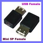 USB (female) naar Mini-USB (female) adapter/verloopstuk, Verzenden, Nieuw