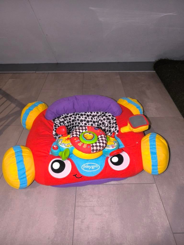 Playgro Zitkussen Auto, Kinderen en Baby's, Speelgoed | Babyspeelgoed, Ophalen of Verzenden, Zo goed als nieuw, Auto, Met geluid