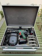 Bosch boormachine met koffer en accessoires, Doe-het-zelf en Verbouw, Ophalen of Verzenden, Gebruikt, Boor- en Schroefmachine
