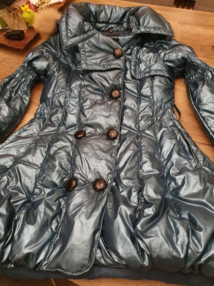 Nickelson Winterjas Groen/Blauw Metallic - Maat S, Kleding | Dames, Jassen | Zomer, Zo goed als nieuw, Maat 36 (S), Groen, Ophalen of Verzenden