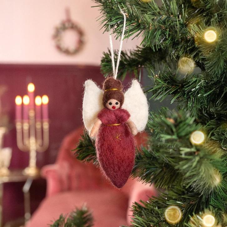 Vilten engeltjes in allerlei kleuren handgemaakt in Nepal, Diversen, Kerst, Nieuw, Ophalen of Verzenden