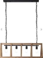 Hanglamp luxe houten Nature 4 lichts nieuw in doos!, Huis en Inrichting, Ophalen, Nieuw, Hout, 75 cm of meer