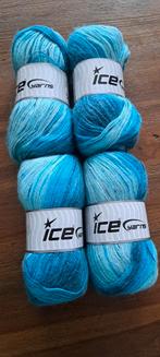 Iceyarns Angora Active Verloopgaren - 4 Bollen, Hobby en Vrije tijd, Breien en Haken, Ophalen of Verzenden, Nieuw, Breien of Haken