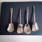 4 verzilverde  suikerscheppen, Antiek en Kunst, Antiek | Goud en Zilver, Ophalen of Verzenden