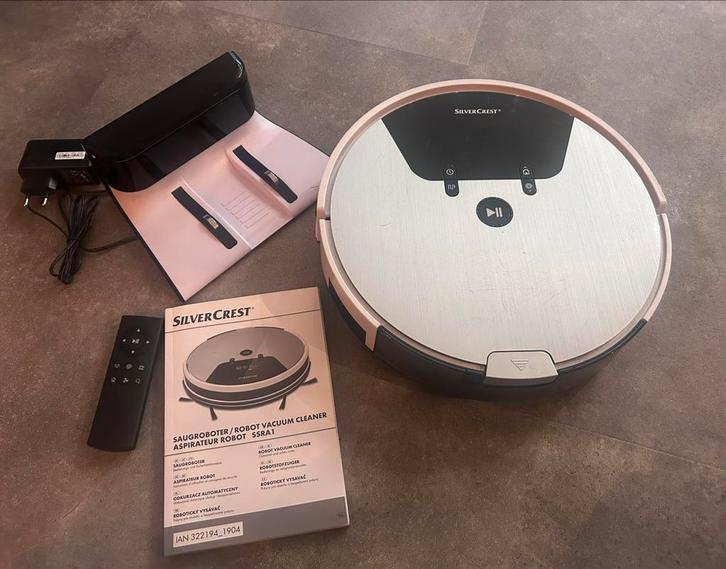 SilverCrest Robotstofzuiger SSRA1, Witgoed en Apparatuur, Stofzuigers, Gebruikt, Robotstofzuiger, Minder dan 1200 watt, Reservoir