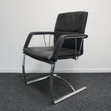 Sitag Vergaderstoelen | Slede-Stoelen | Leer | Zwart beschikbaar voor biedingen