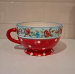 Leuke Kom met Polka Dots en Bloemen, Huis en Inrichting, Keramiek, Ophalen of Verzenden, Zo goed als nieuw, Kom(men)