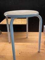 IKEA Marius kruk – wit, metalen zitting, Huis en Inrichting, Krukjes, Ophalen, Gebruikt, Overige materialen