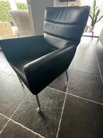 leren eetkamerstoelen, Huis en Inrichting, Ophalen, Zwart, Leer, Zo goed als nieuw