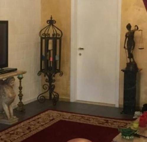 Prachtige xxl 170cm smeedijzeren kasteel kandelaar zgst, Antiek en Kunst, Antiek | Kandelaars, Overige materialen, Ophalen