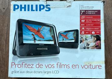 Philips auto DVD-speler met dubbele 7" LCD-schermen beschikbaar voor biedingen