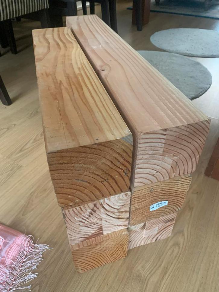 Douglas Tuinpaal Fijnbezaagd 15x15 Balk, Doe-het-zelf en Verbouw, Hout en Planken, Nieuw, Balk, Overige houtsoorten, Minder dan 200 cm