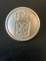 Vintage Knop met Wapen en Kroon militaire uniform knoop, Verzenden, Landmacht, Overige gebieden, Embleem of Badge