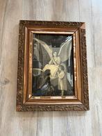 Antieke schilderij lijst met bol glas, Antiek en Kunst, Ophalen of Verzenden