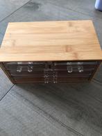 Bamboe Kastje voor Make-up/Kleine Spullen, Huis en Inrichting, Kasten | Ladekasten, Minder dan 50 cm, Ophalen of Verzenden, Zo goed als nieuw