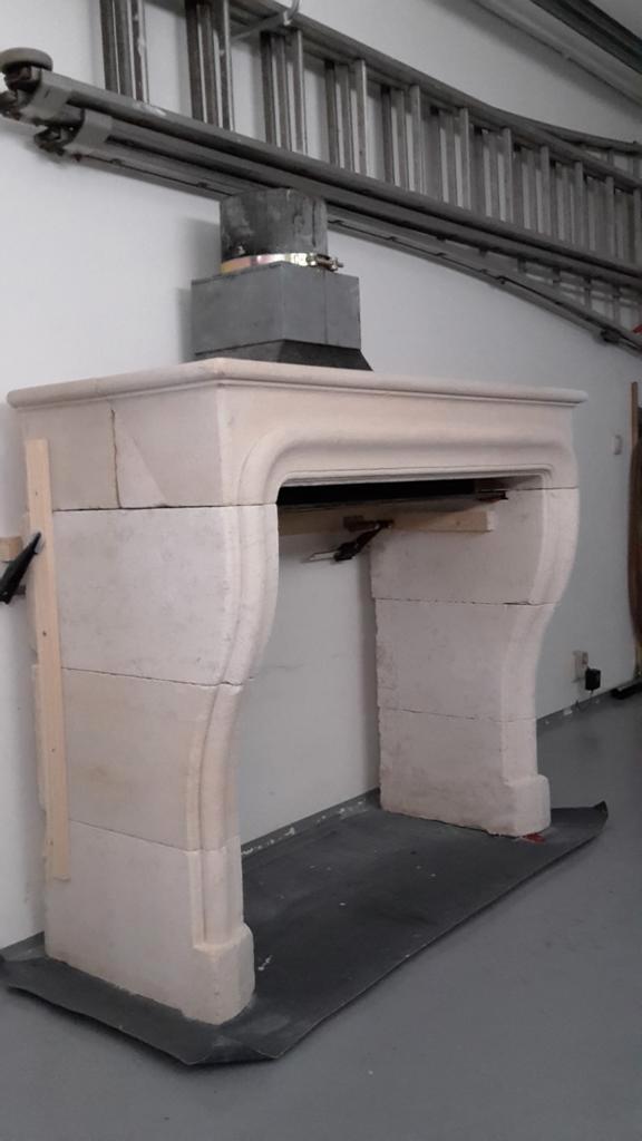 Oude Zandstenen Schouw met Stalen Kap, Huis en Inrichting, Haarden, Houthaard, Ophalen