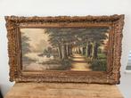 Oud schilderij met landschap, Ophalen