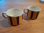 Twee retro jaren 70 Zweedse koffiekopjes van Gefle, Huis en Inrichting, Keuken | Servies, Ophalen of Verzenden, Gebruikt, Overige stijlen