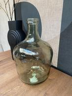 Grote groene sierfles ZGAN, Ophalen, Minder dan 50 cm, Groen, Glas