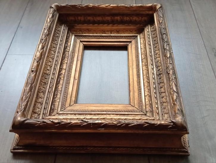 Robuuste, dikke barokke goudblad lijst (hout), Antiek en Kunst, Kunst | Overige Kunst, Ophalen