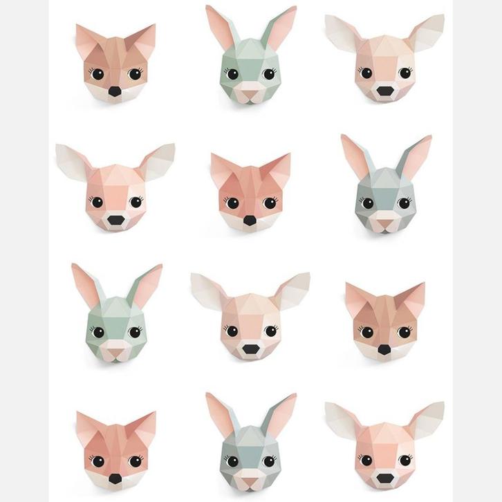 Kinderbehang Behang Bosdieren Roze Studio Ditte, Kinderen en Baby's, Kinderkamer | Inrichting en Decoratie, Nieuw, Wanddecoratie