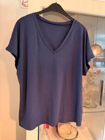 Blauw shirt met korte mouw shein maat 42 beschikbaar voor biedingen