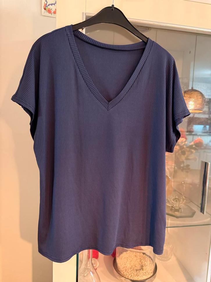 Blauw shirt met korte mouw shein maat 42, Kleding | Dames, T-shirts, Zo goed als nieuw, Maat 38/40 (M), Blauw, Korte mouw, Ophalen of Verzenden