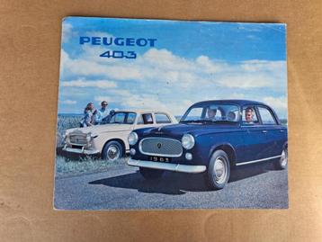 Peugeot 403 brochure 1963 beschikbaar voor biedingen
