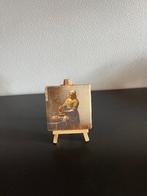 Mini Schilderij tegeltje Vermeer - Het Melkmeisje - 10x10 cm, Antiek en Kunst, Kunst | Schilderijen | Klassiek, Ophalen of Verzenden