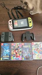 Nintendo Switch + 4 Spellen + extra joycons en controllers, Spelcomputers en Games, Ophalen of Verzenden