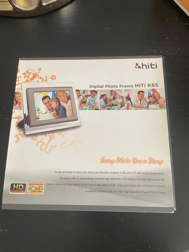 HiTi K65 digitale fotolijst, Audio, Tv en Foto, Fotografie | Digitale fotolijsten, Nieuw, Kleiner dan 8 inch, Film, Ophalen of Verzenden