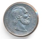 Nederland 2 1/2 Gulden 1866 Willem III, Koning Willem III, Zilver, Ophalen of Verzenden, Losse munt